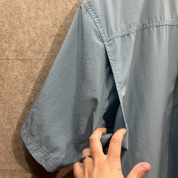 Wrangler Men's Blue Outdoor Utility Short Sleeve Shirt Size XLarge - Picture 8 of 9